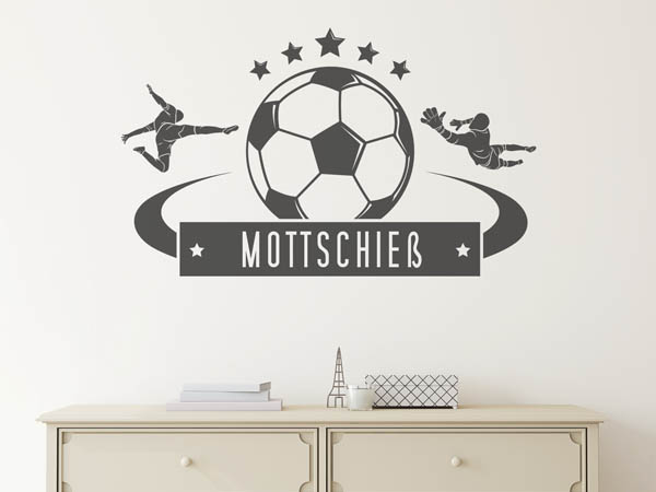 Wandtattoo Mottschieß Fußball