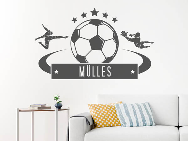 Wandtattoo Mülles Fußball