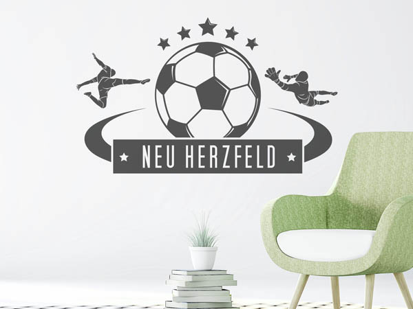 Wandtattoo Neu Herzfeld Fußball