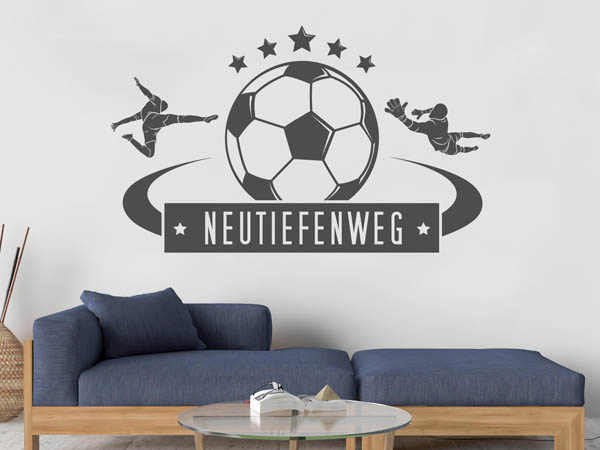 Wandtattoo Neutiefenweg Fußball