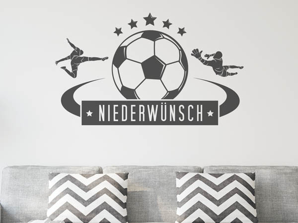 Wandtattoo Niederwünsch Fußball