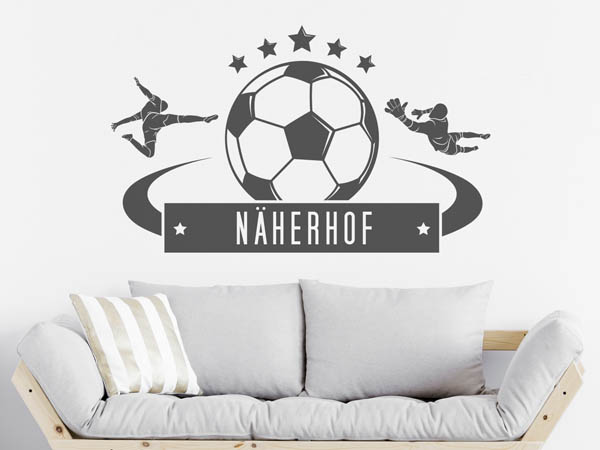 Wandtattoo Näherhof Fußball