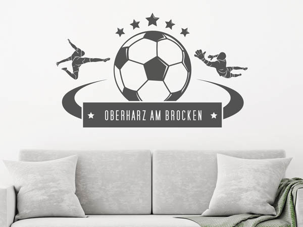 Wandtattoo Oberharz am Brocken Fußball