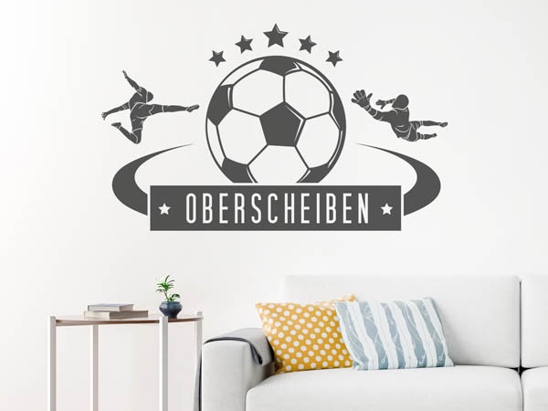 Wandtattoo Oberscheiben Fußball