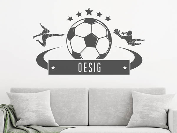 Wandtattoo Oesig Fußball