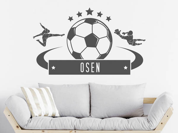 Wandtattoo Osen Fußball