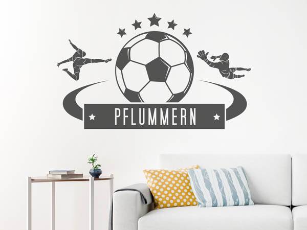 Wandtattoo Pflummern Fußball