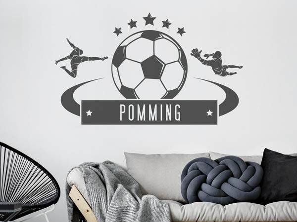 Wandtattoo Pomming Fußball