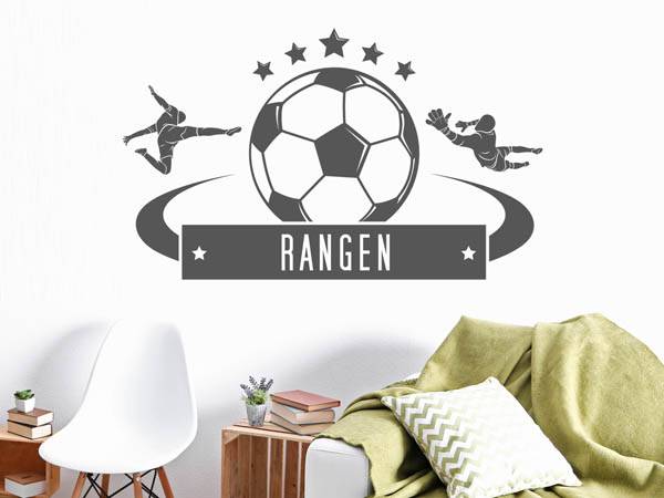 Wandtattoo Rangen Fußball