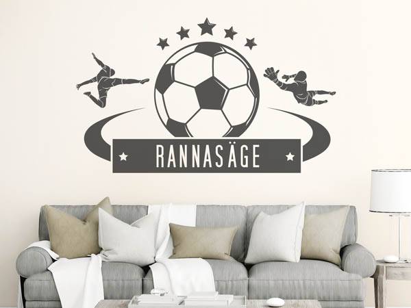 Wandtattoo Rannasäge Fußball