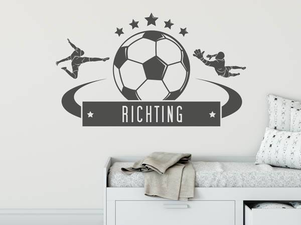 Wandtattoo Richting Fußball