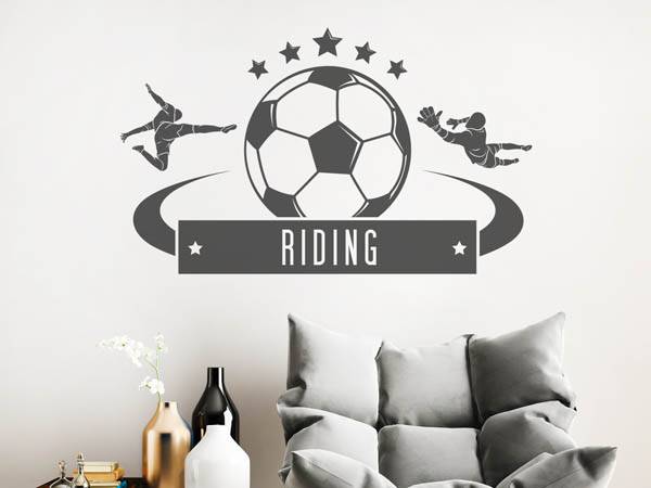 Wandtattoo Riding Fußball