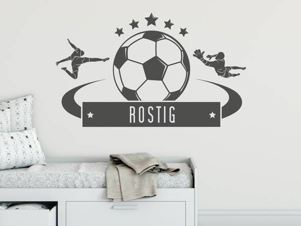 Wandtattoo Rostig Fußball