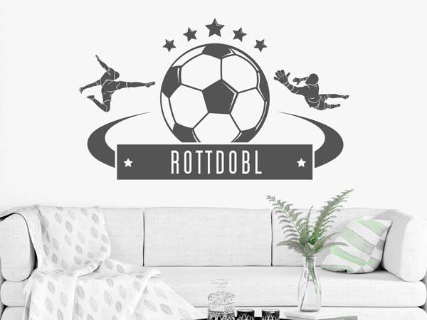 Wandtattoo Rottdobl Fußball