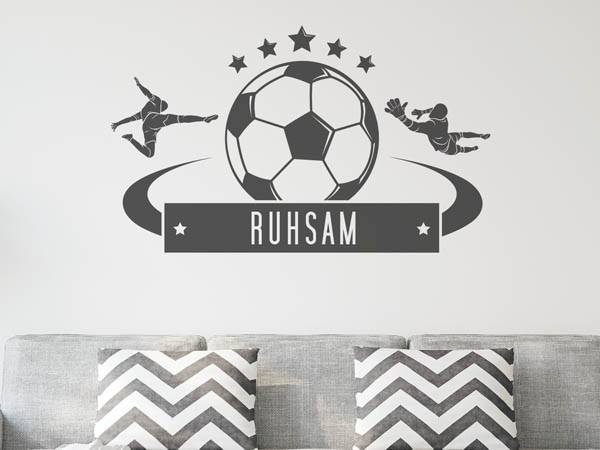 Wandtattoo Ruhsam Fußball