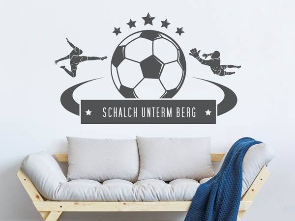 Wandtattoo Schalch unterm Berg Fußball