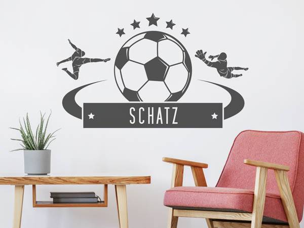 Wandtattoo Schatz Fußball