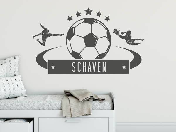 Wandtattoo Schaven Fußball