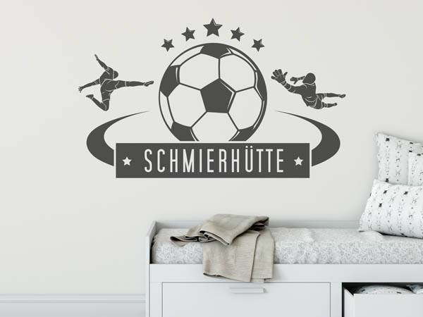 Wandtattoo Schmierhütte Fußball