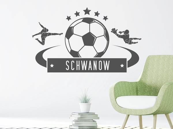Wandtattoo Schwanow Fußball