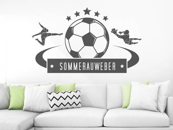 Wandtattoo Sommerauweber Fußball