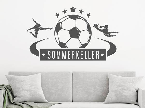 Wandtattoo Sommerkeller Fußball
