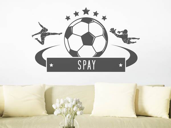 Wandtattoo Spay Fußball