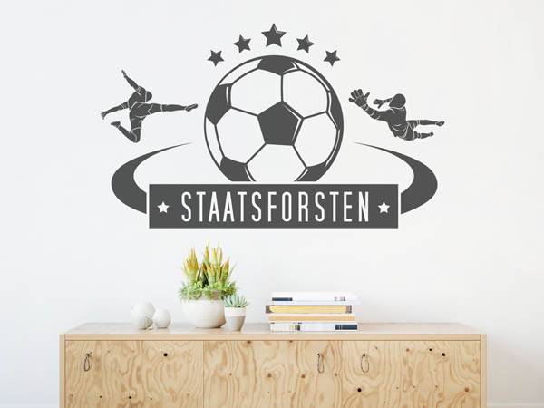 Wandtattoo Staatsforsten Fußball