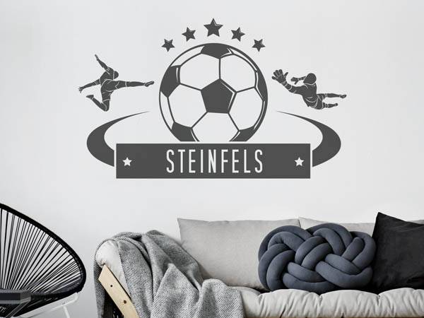 Wandtattoo Steinfels Fußball