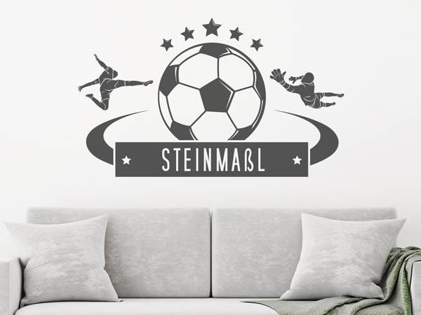 Wandtattoo Steinmaßl Fußball