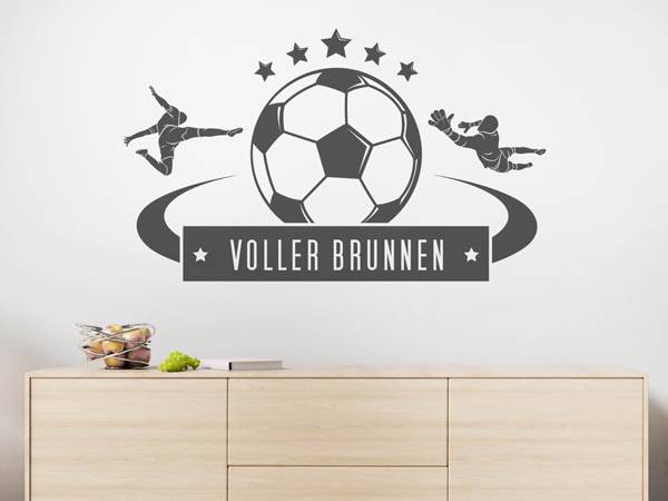 Wandtattoo Voller Brunnen Fußball