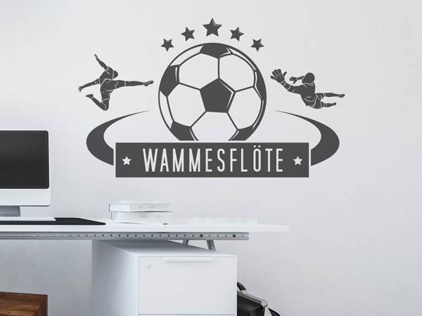 Wandtattoo Wammesflöte Fußball