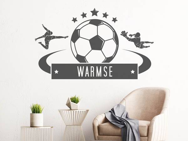 Wandtattoo Warmse Fußball