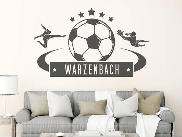Wandtattoo Warzenbach Fußball