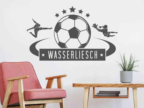 Wandtattoo Wasserliesch Fußball