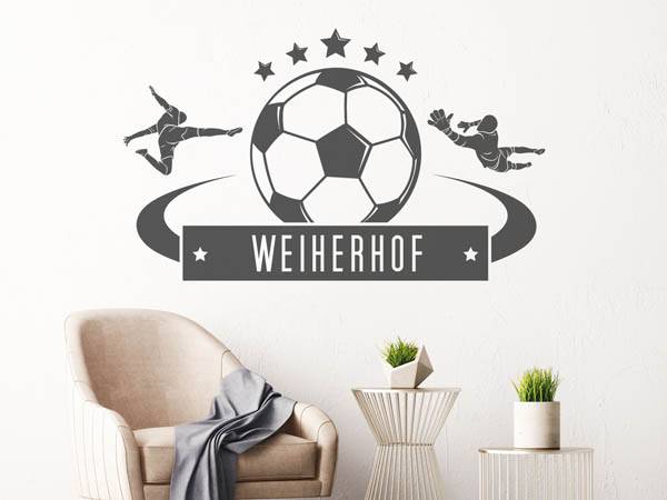 Wandtattoo Weiherhof Fußball