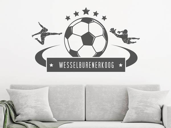Wandtattoo Wesselburenerkoog Fußball
