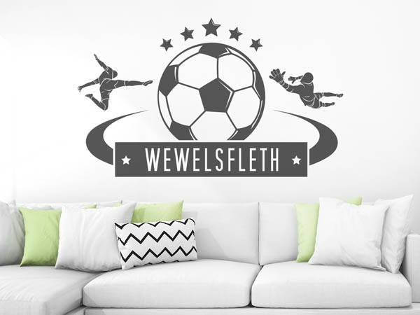 Wandtattoo Wewelsfleth Fußball