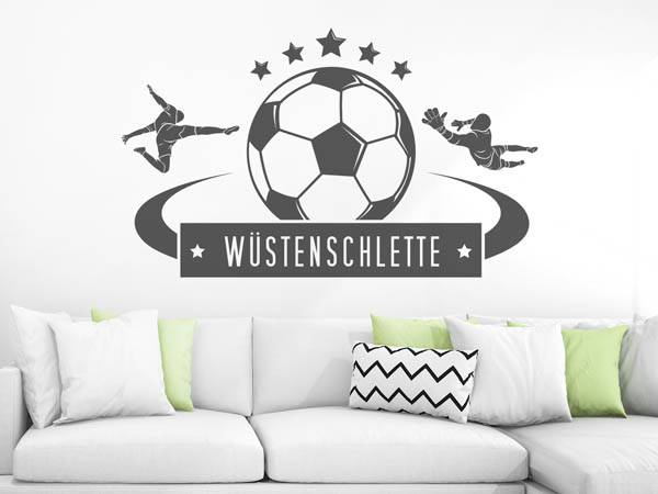 Wandtattoo Wüstenschlette Fußball