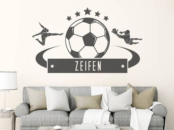 Wandtattoo Zeifen Fußball