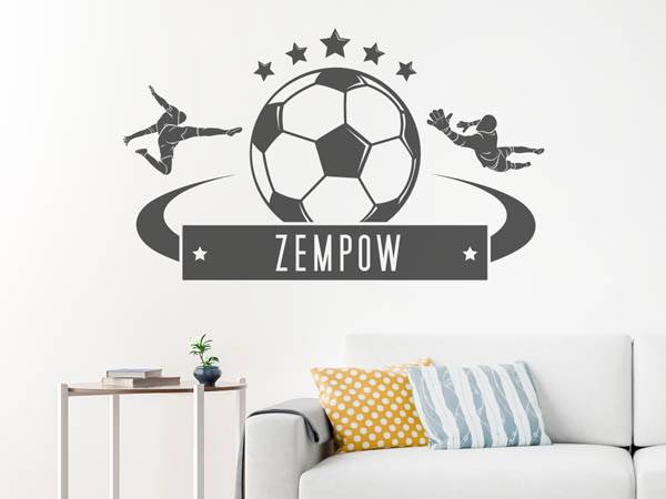 Wandtattoo Zempow Fußball