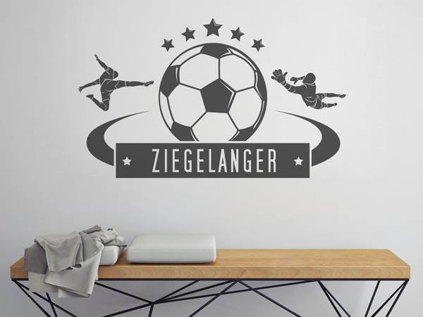 Wandtattoo Ziegelanger Fußball