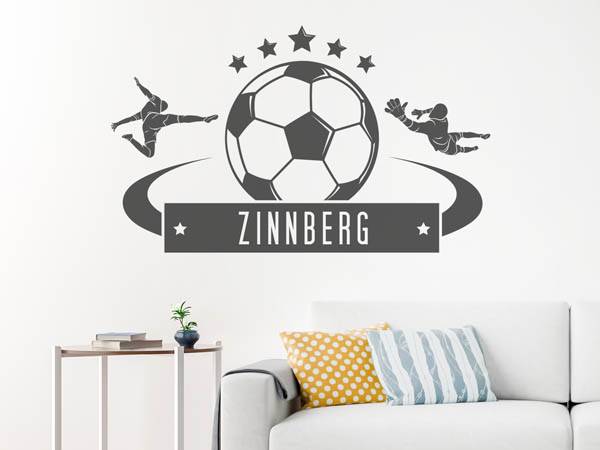 Wandtattoo Zinnberg Fußball