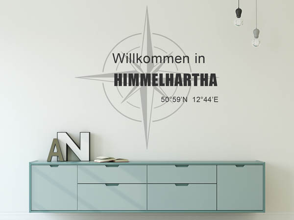 Wandtattoo Willkommen in Himmelhartha mit den Koordinaten 50°59'N 12°44'E