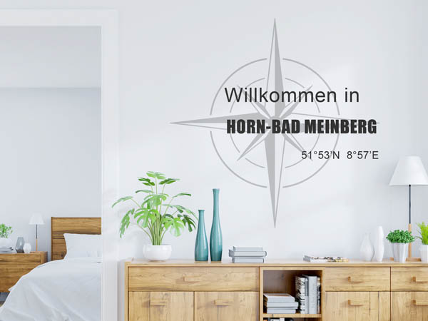 Wandtattoo Willkommen in Horn-Bad Meinberg mit den Koordinaten 51°53'N 8°57'E