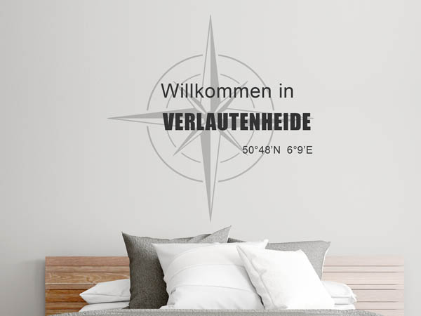 Wandtattoo Willkommen in Verlautenheide mit den Koordinaten 50°48'N 6°9'E