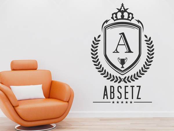 Wandtattoo Absetz Wappen