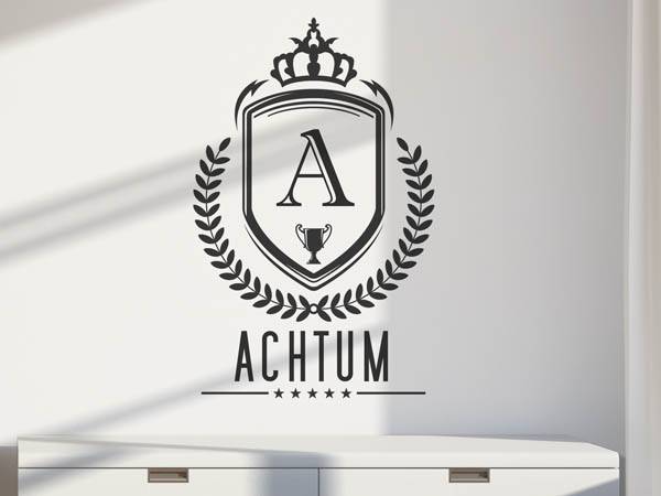 Wandtattoo Achtum Wappen