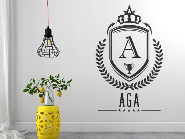 Wandtattoo Aga Wappen