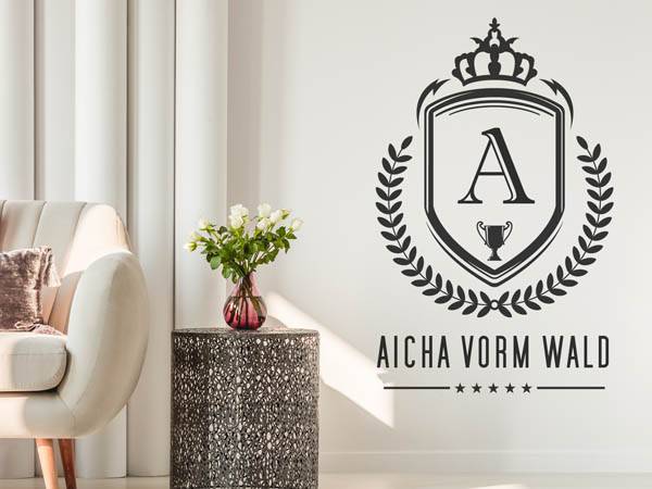 Wandtattoo Aicha vorm Wald Wappen